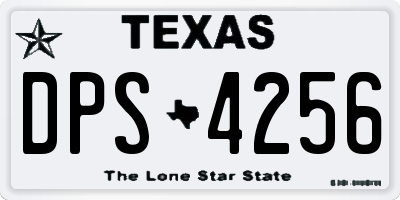 TX license plate DPS4256