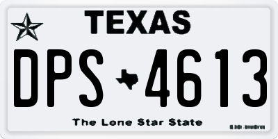 TX license plate DPS4613