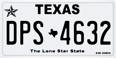 TX license plate DPS4632