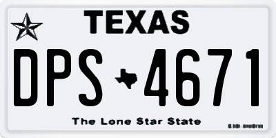 TX license plate DPS4671