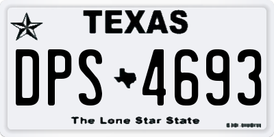 TX license plate DPS4693