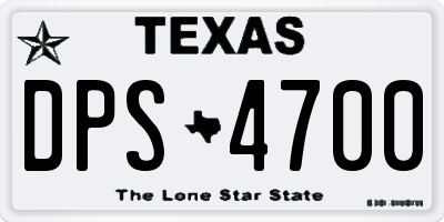 TX license plate DPS4700