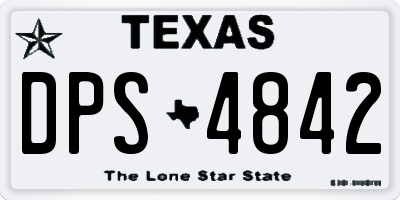 TX license plate DPS4842