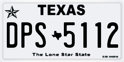 TX license plate DPS5112