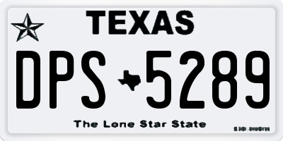 TX license plate DPS5289