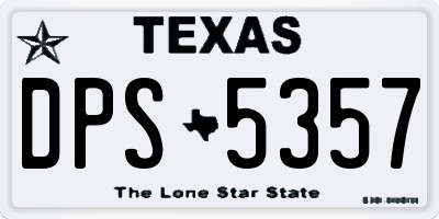 TX license plate DPS5357
