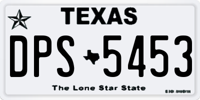 TX license plate DPS5453