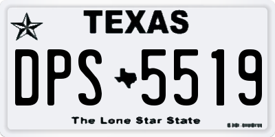 TX license plate DPS5519