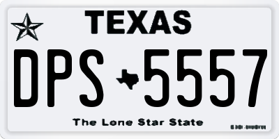 TX license plate DPS5557