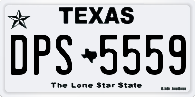 TX license plate DPS5559