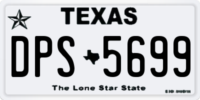 TX license plate DPS5699