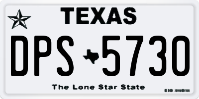 TX license plate DPS5730