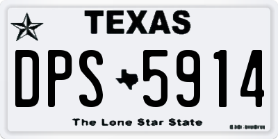TX license plate DPS5914