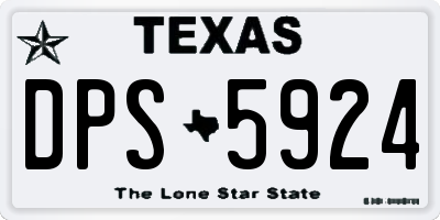 TX license plate DPS5924