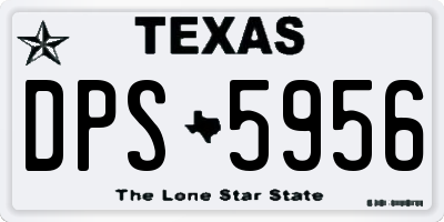 TX license plate DPS5956