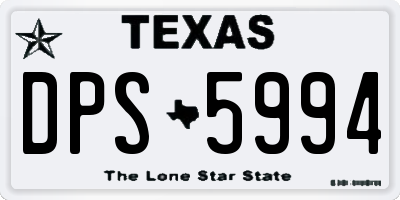 TX license plate DPS5994
