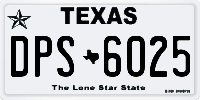 TX license plate DPS6025