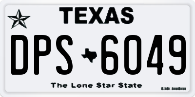 TX license plate DPS6049