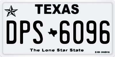 TX license plate DPS6096