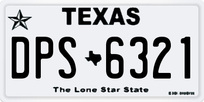 TX license plate DPS6321