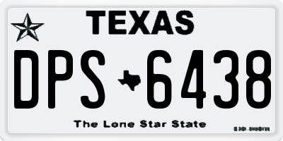 TX license plate DPS6438