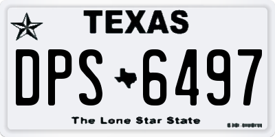 TX license plate DPS6497