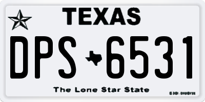 TX license plate DPS6531