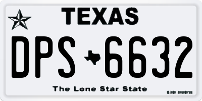 TX license plate DPS6632
