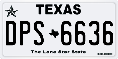 TX license plate DPS6636