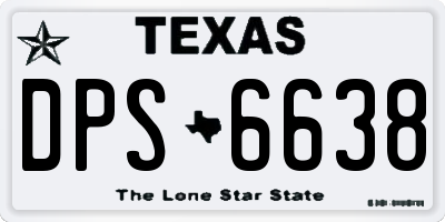 TX license plate DPS6638