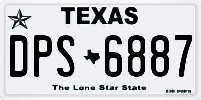TX license plate DPS6887