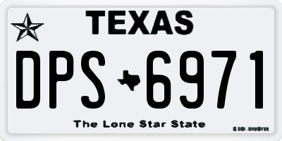 TX license plate DPS6971