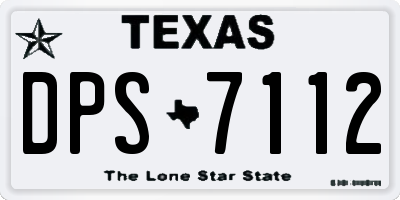 TX license plate DPS7112