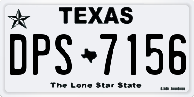 TX license plate DPS7156