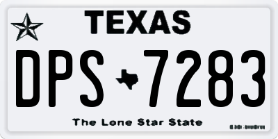 TX license plate DPS7283