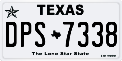 TX license plate DPS7338