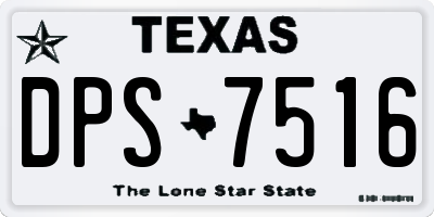 TX license plate DPS7516