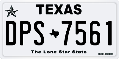TX license plate DPS7561