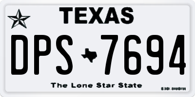 TX license plate DPS7694