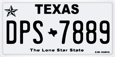 TX license plate DPS7889