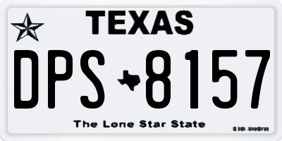 TX license plate DPS8157