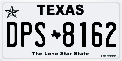 TX license plate DPS8162