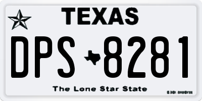 TX license plate DPS8281