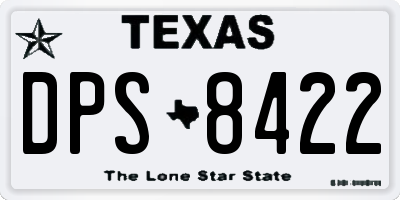 TX license plate DPS8422