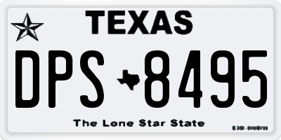 TX license plate DPS8495