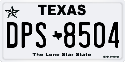 TX license plate DPS8504