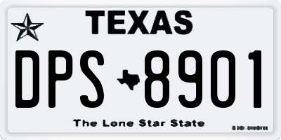TX license plate DPS8901
