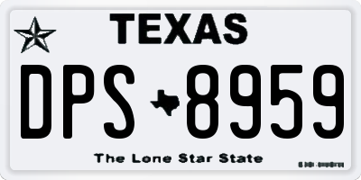 TX license plate DPS8959