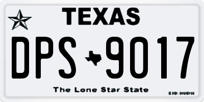 TX license plate DPS9017