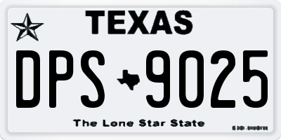 TX license plate DPS9025